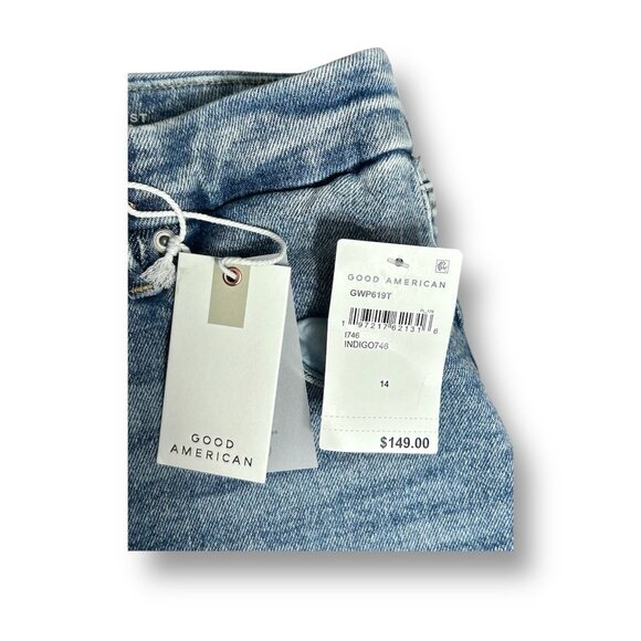 NWT Good American Good Waist Palazzo Jeans 14/32 Indigo $149 Wide-Leg Normcore - Picture 7 of 16